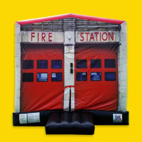 TAURANGA Bouncy Castle for Hire - Fire Station - Front View